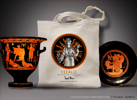 Sac Tote Bags zodiaque Ingrid Harm Biarritz